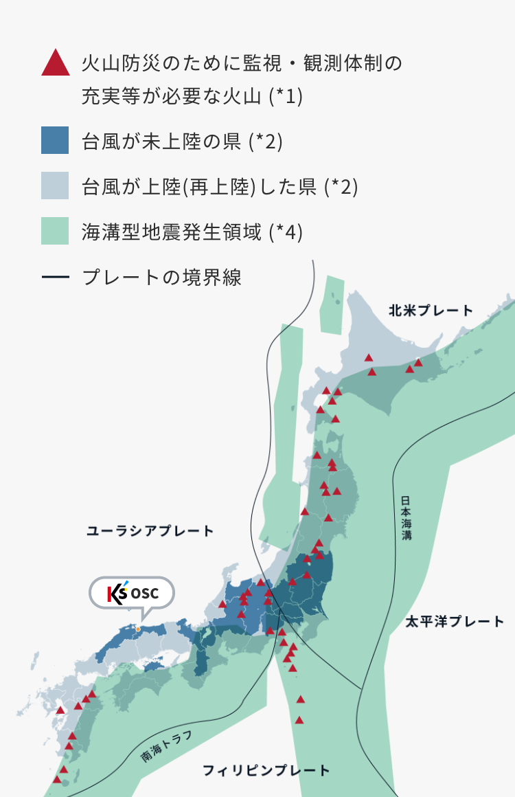 STRENGTH_01 自然災害リスクが極めて低い地理的優位性